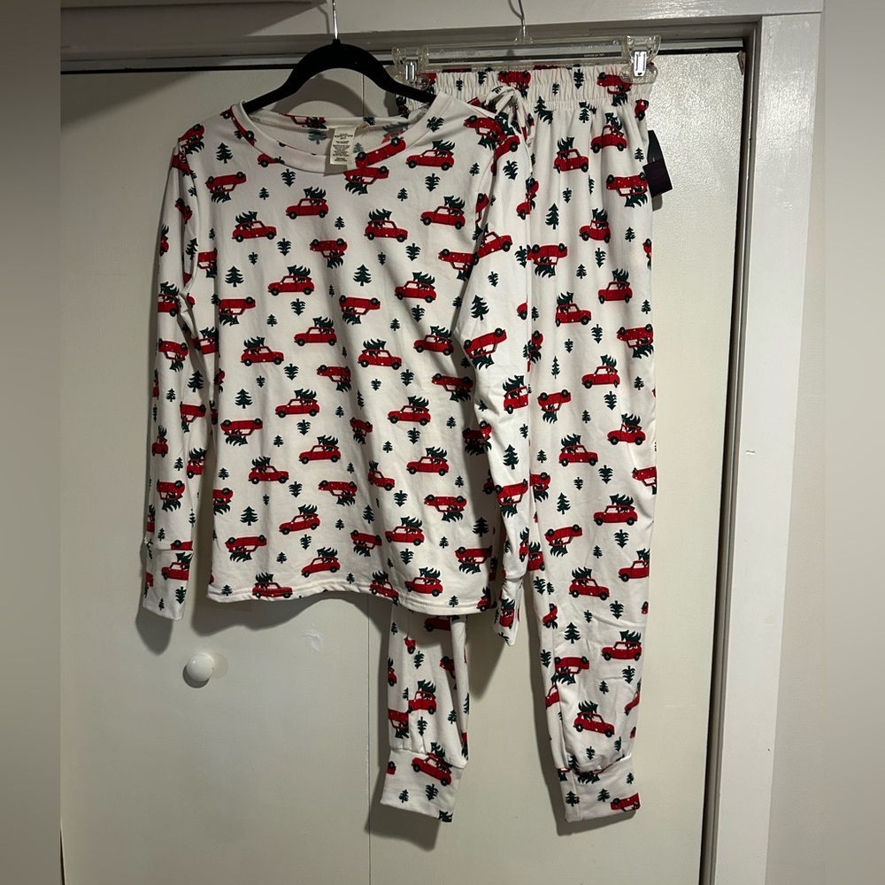 Cozy Xmas Pajamas with Red Truck Print
